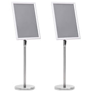 Stalci za plakate 2 pcs Srebrno 45 x 32,7 x 108 cm Aluminij