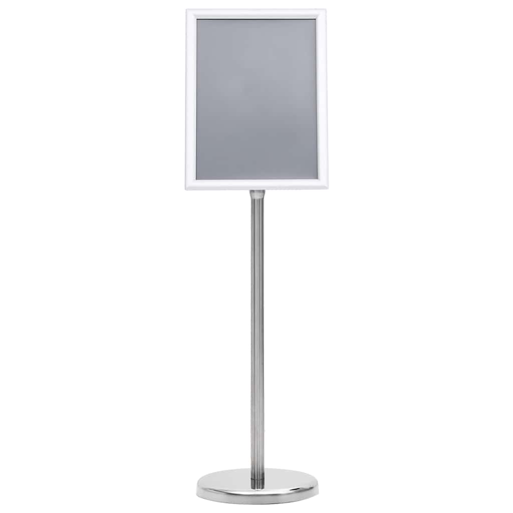 Stalci za plakate 2 pcs Srebrno 32.7 x 24 x 108 cm Aluminij