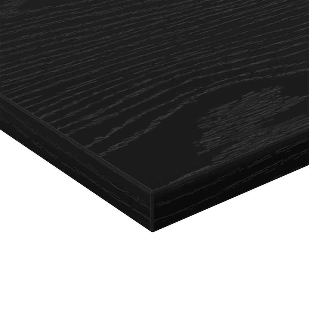 Police za knjige 4 pcs Crna 40 x 20 x 1,5 cm Konstruirano drvo