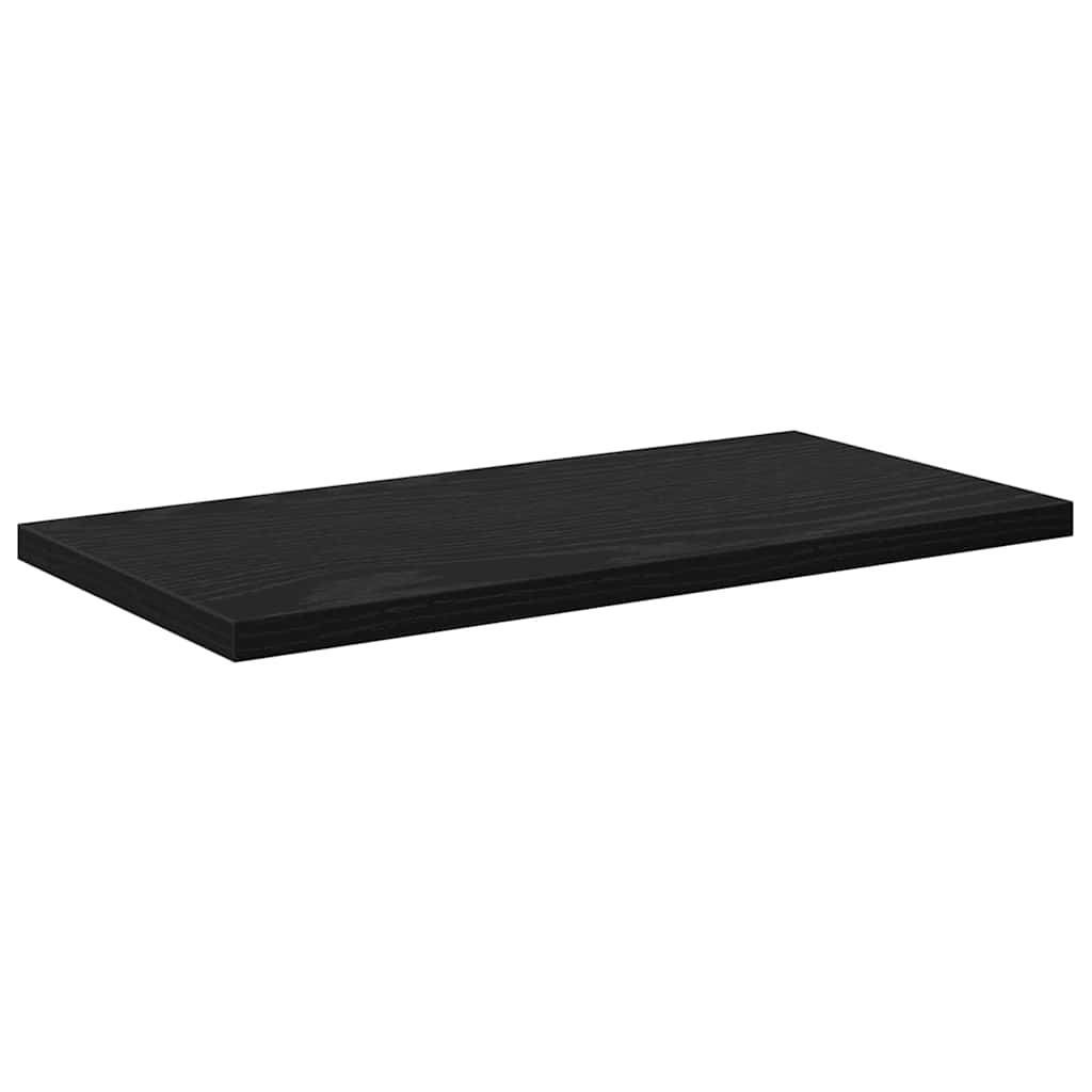 Police za knjige 4 pcs Crna 40 x 20 x 1,5 cm Konstruirano drvo
