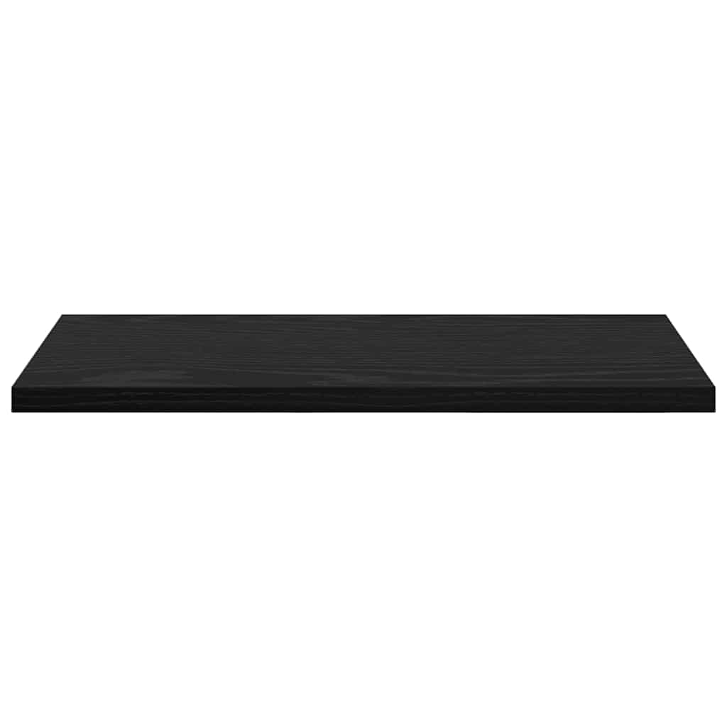 Police za knjige 4 pcs Crna 40 x 20 x 1,5 cm Konstruirano drvo