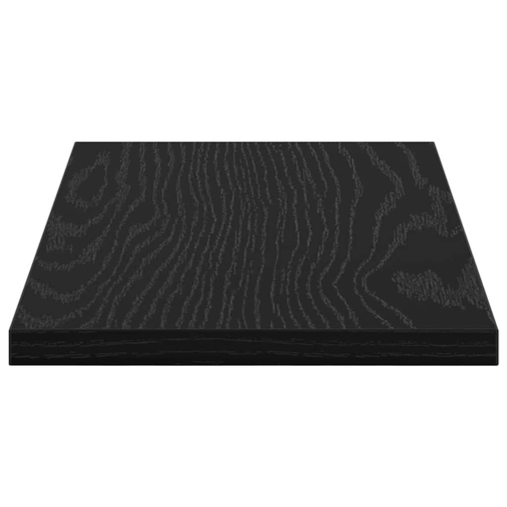 Police za knjige 4 pcs Crna 40 x 20 x 1,5 cm Konstruirano drvo