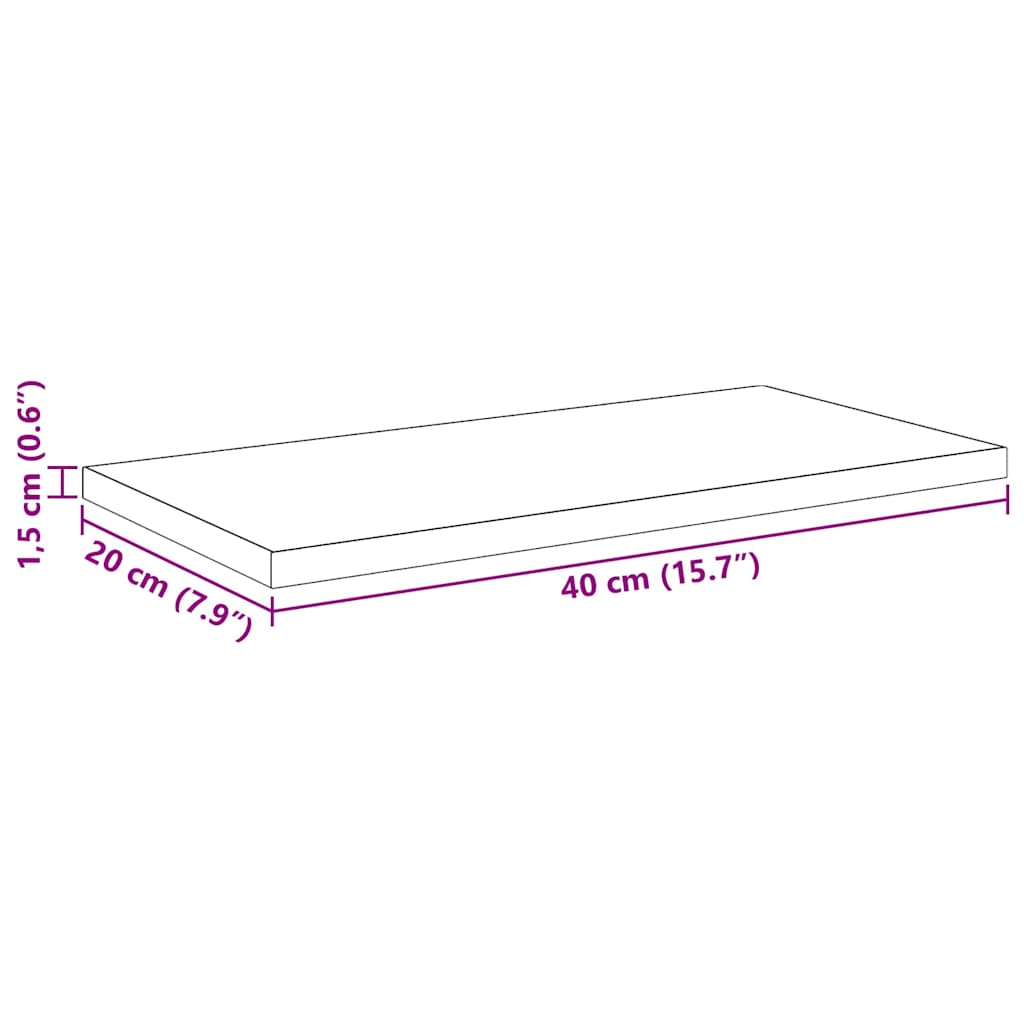 Police za knjige 4 pcs Crna 40 x 20 x 1,5 cm Konstruirano drvo