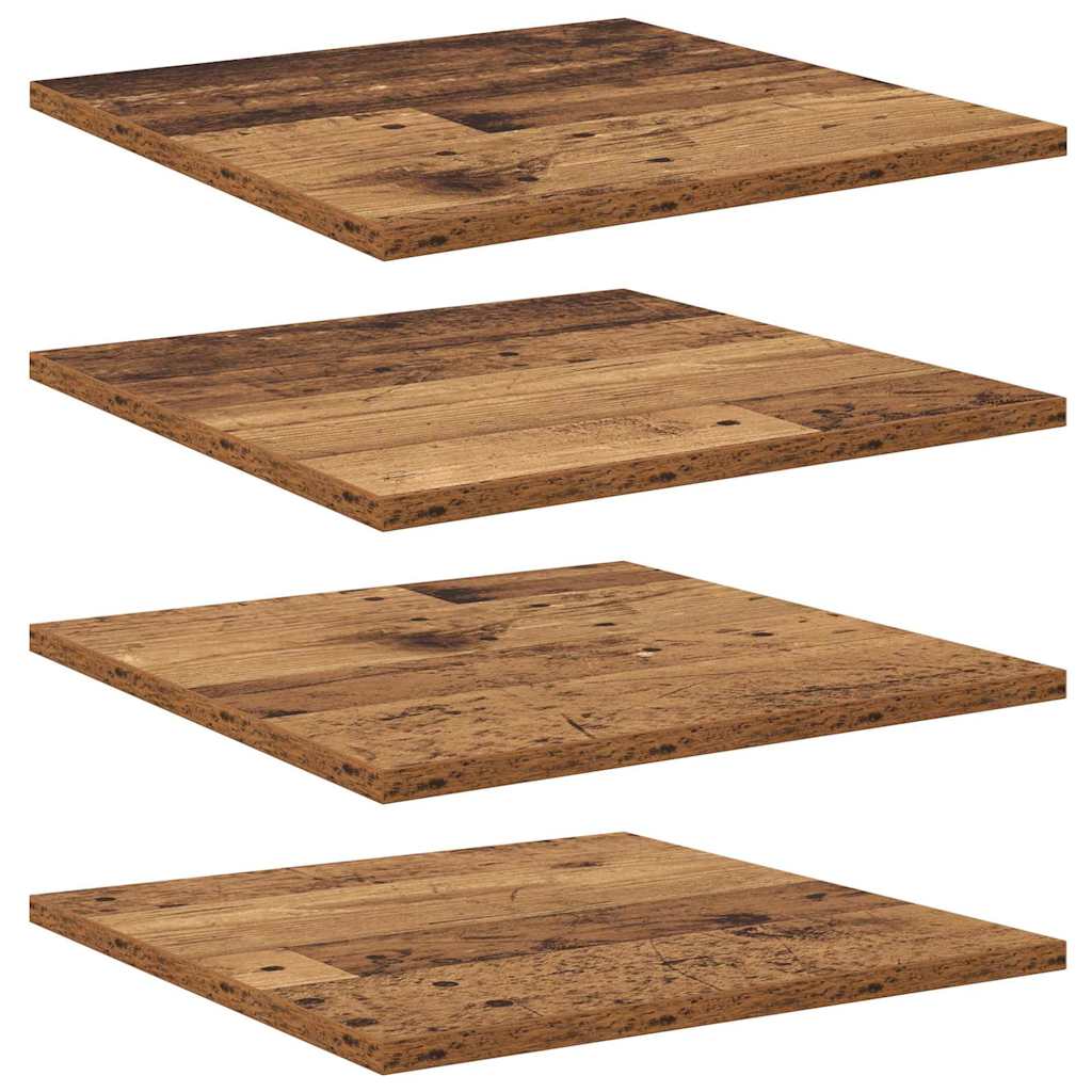 Police za knjige 4 pcs Smeđa 40 x 40 x 1,5 cm Konstruirano drvo