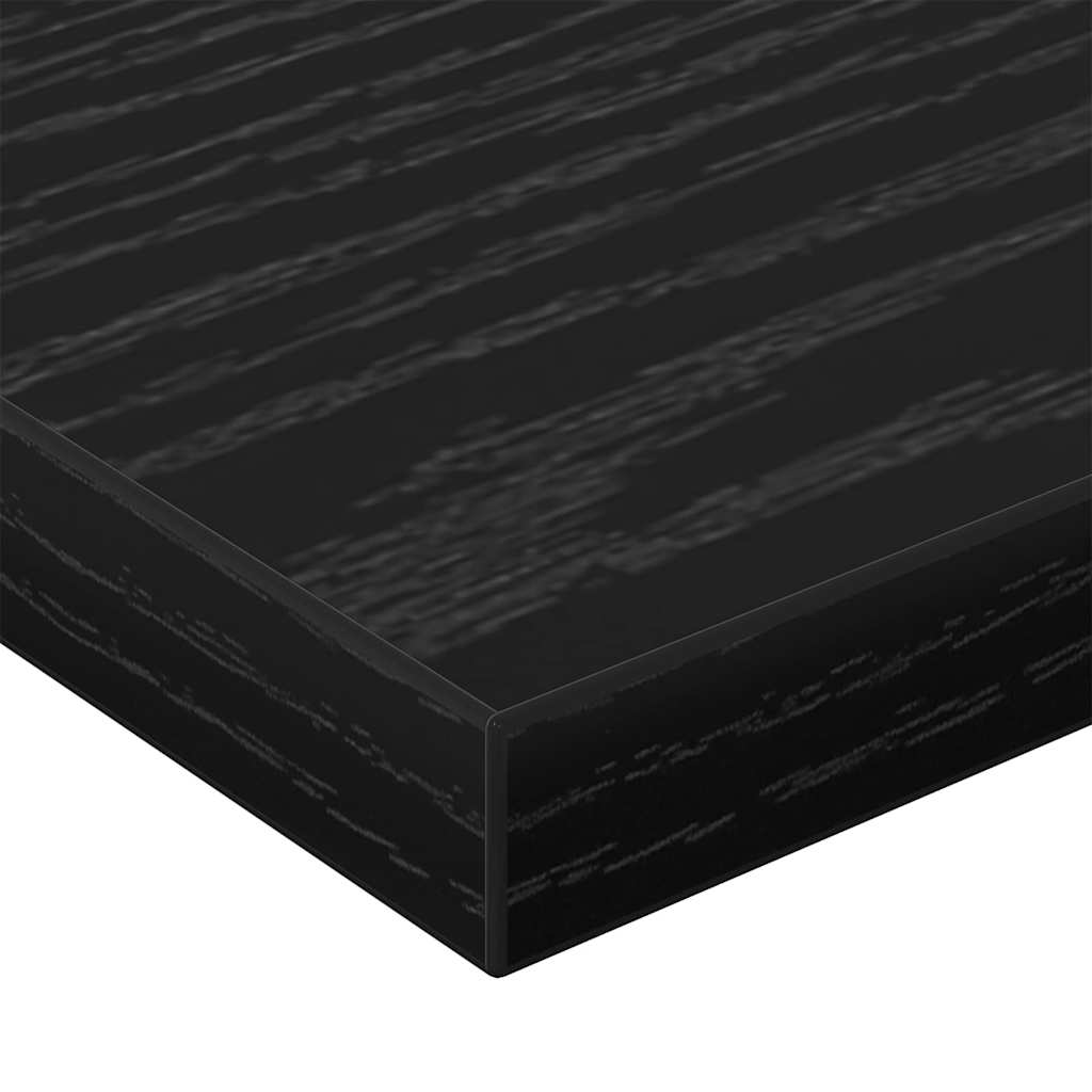 Police za knjige 4 pcs Crna 60 x 20 x 1,5 cm Konstruirano drvo