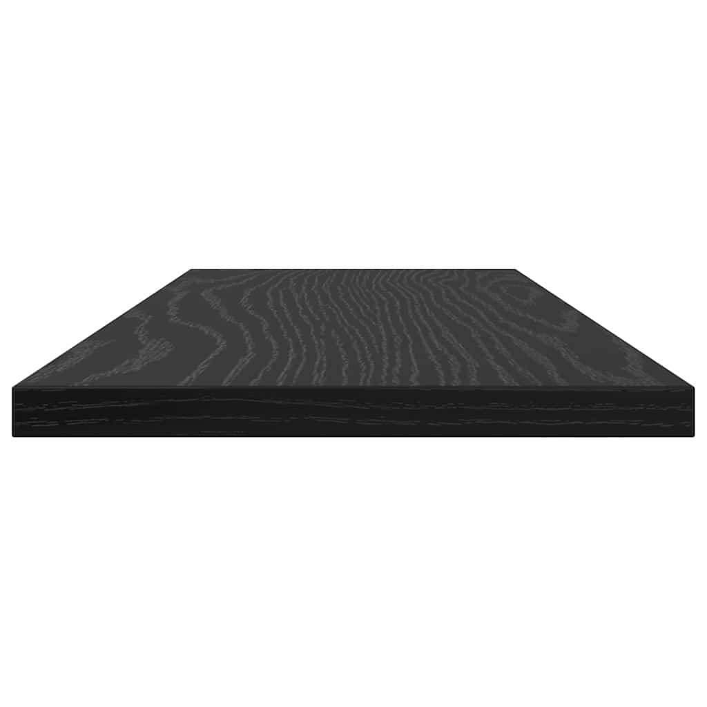 Police za knjige 4 pcs Crna 60 x 20 x 1,5 cm Konstruirano drvo