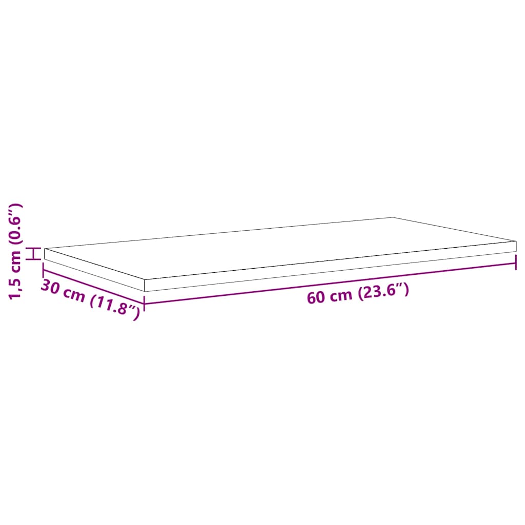 Police za knjige 4 pcs Crna 60 x 30 x 1,5 cm Konstruirano drvo