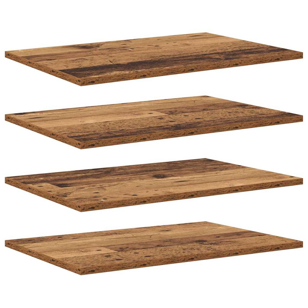 Police za knjige 4 pcs Smeđa 60 x 40 x 1,5 cm Konstruirano drvo