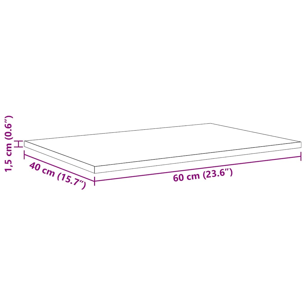 Police za knjige 4 pcs Smeđa 60 x 40 x 1,5 cm Konstruirano drvo