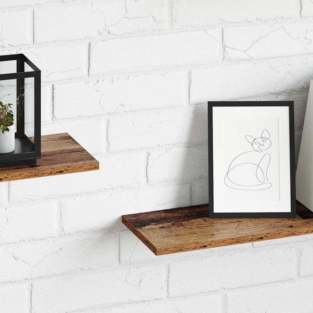 Police za knjige 4 pcs Smeđa 80 x 20 x 1,5 cm Konstruirano drvo