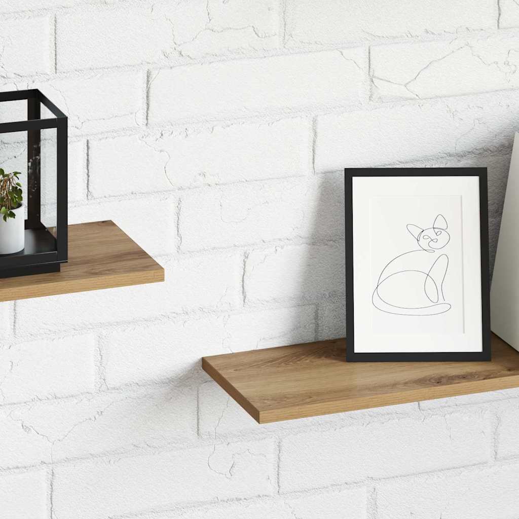 Police za knjige 4 pcs Smeđa 80 x 20 x 1,5 cm Konstruirano drvo