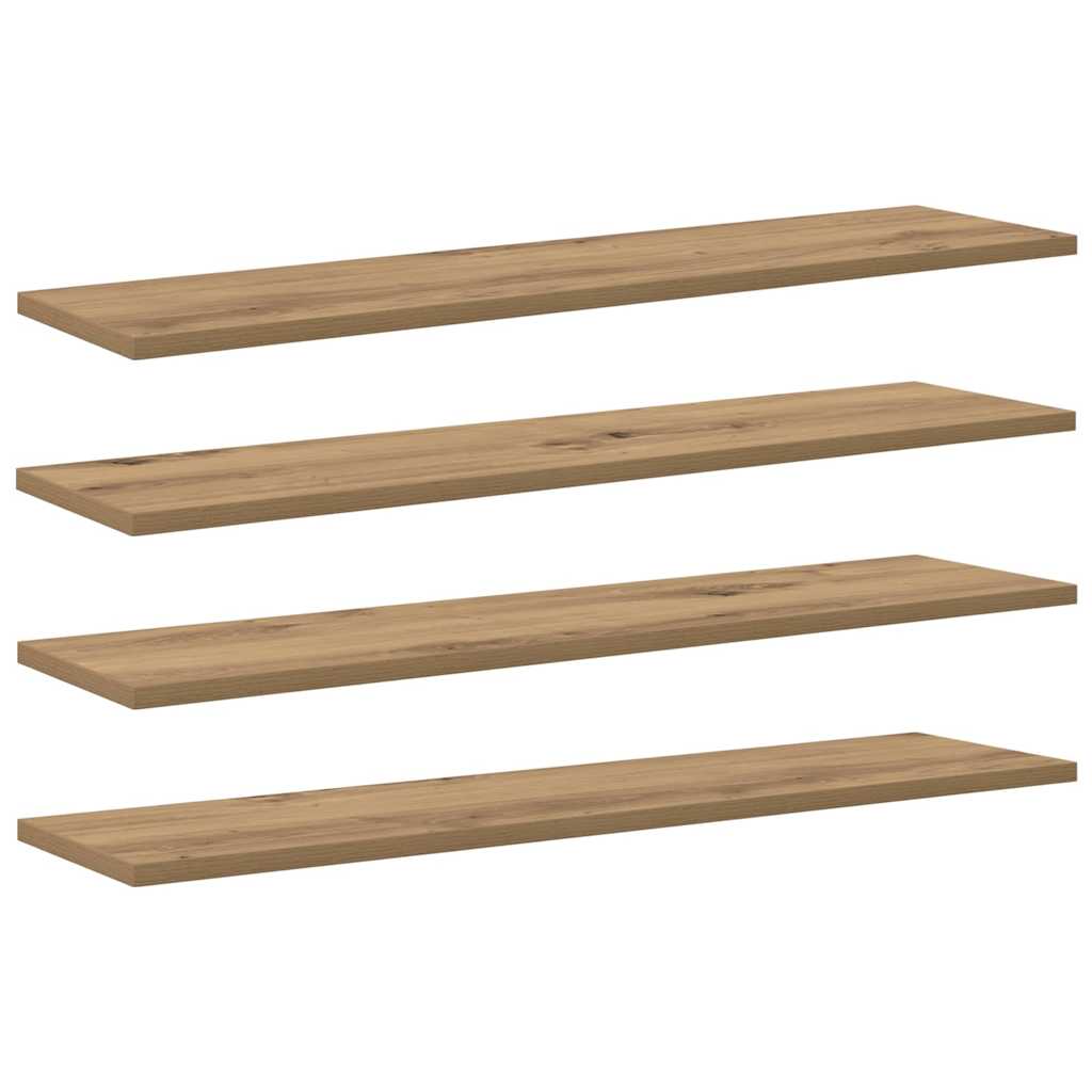 Police za knjige 4 pcs Smeđa 80 x 20 x 1,5 cm Konstruirano drvo