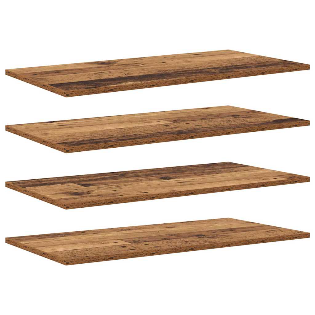 Police za knjige 4 pcs Smeđa 80 x 40 x 1,5 cm Konstruirano drvo