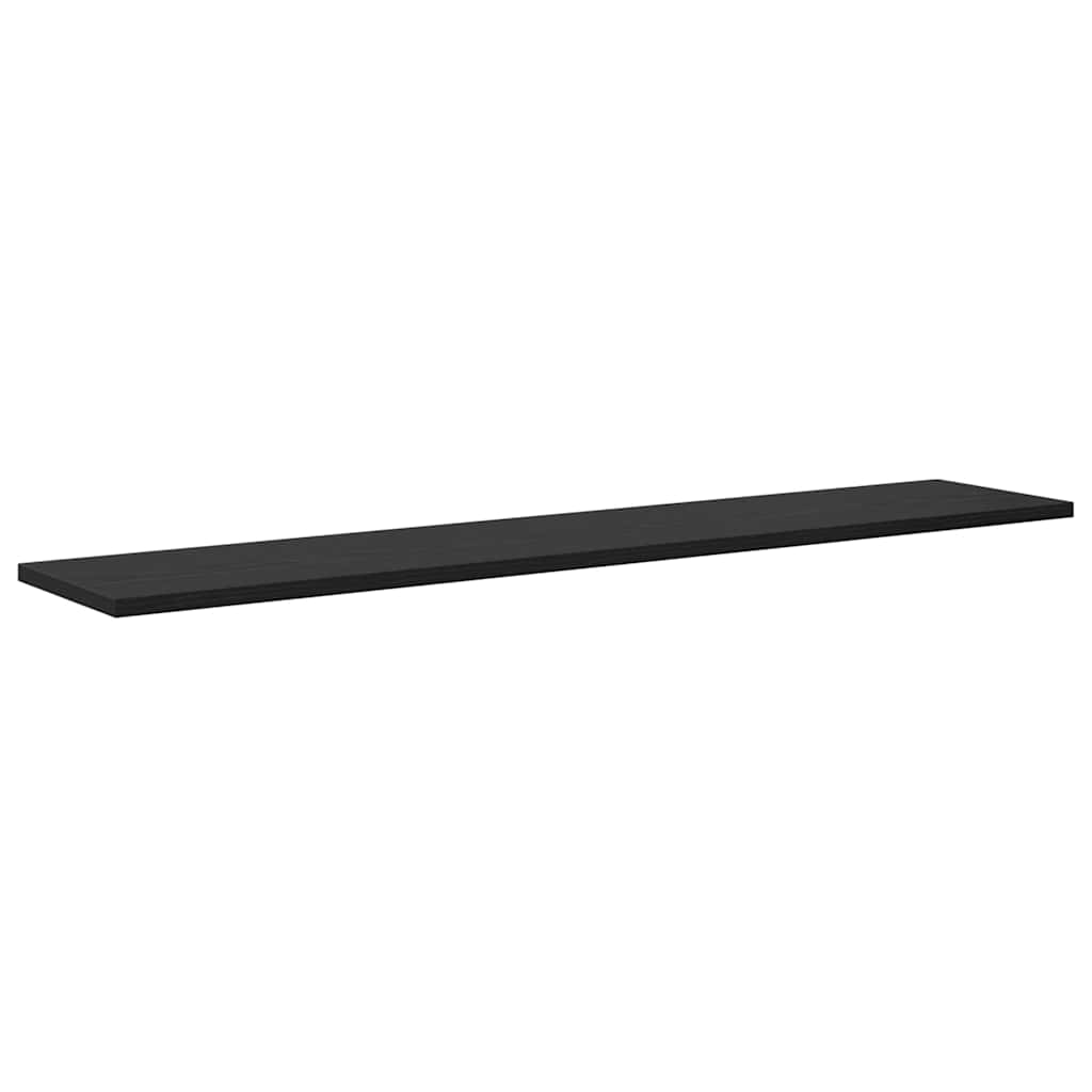 Police za knjige 4 pcs Crna 100 x 20 x 1,5 cm Konstruirano drvo