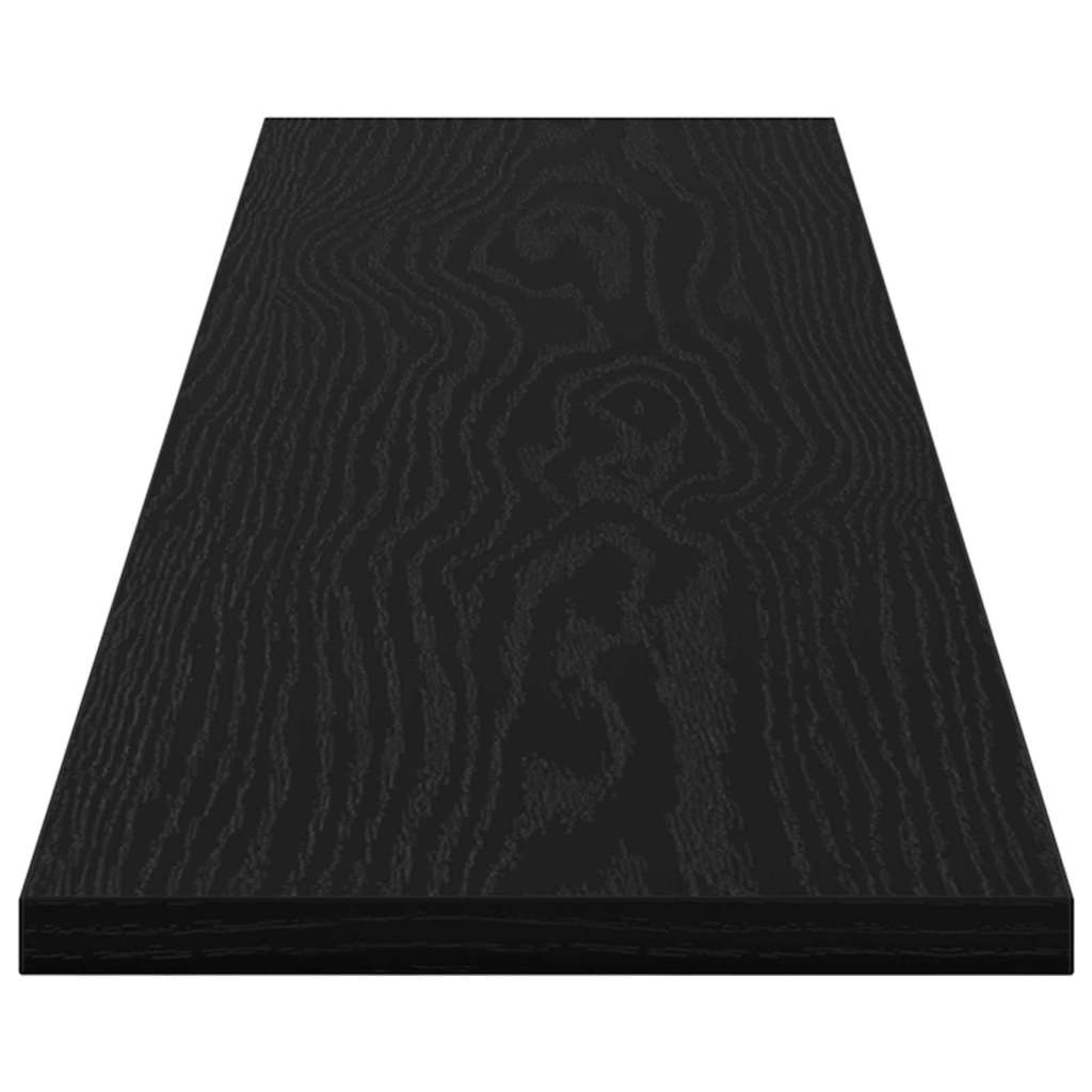 Police za knjige 4 pcs Crna 100 x 20 x 1,5 cm Konstruirano drvo