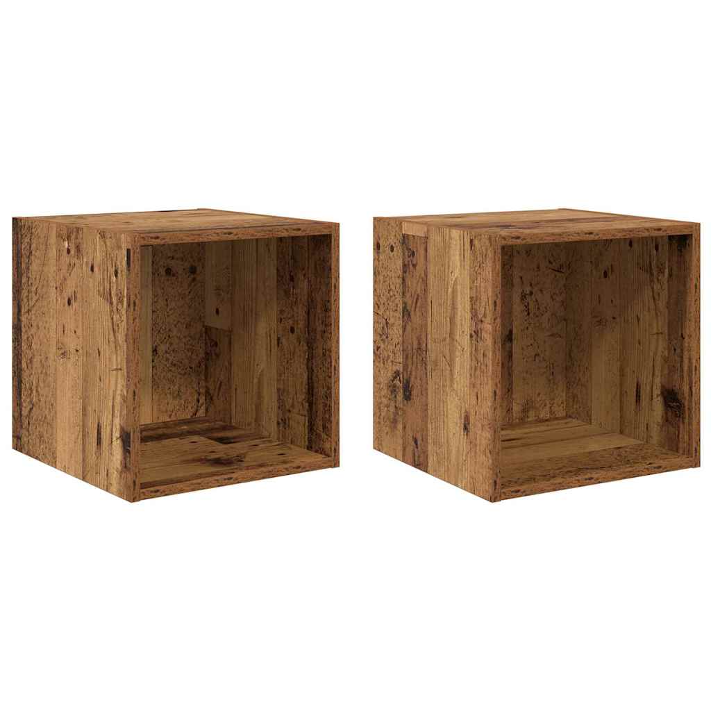 Ormar za Zid 2 pcs Staro drvo 37 x 37 x 37 cm Konstruirano drvo