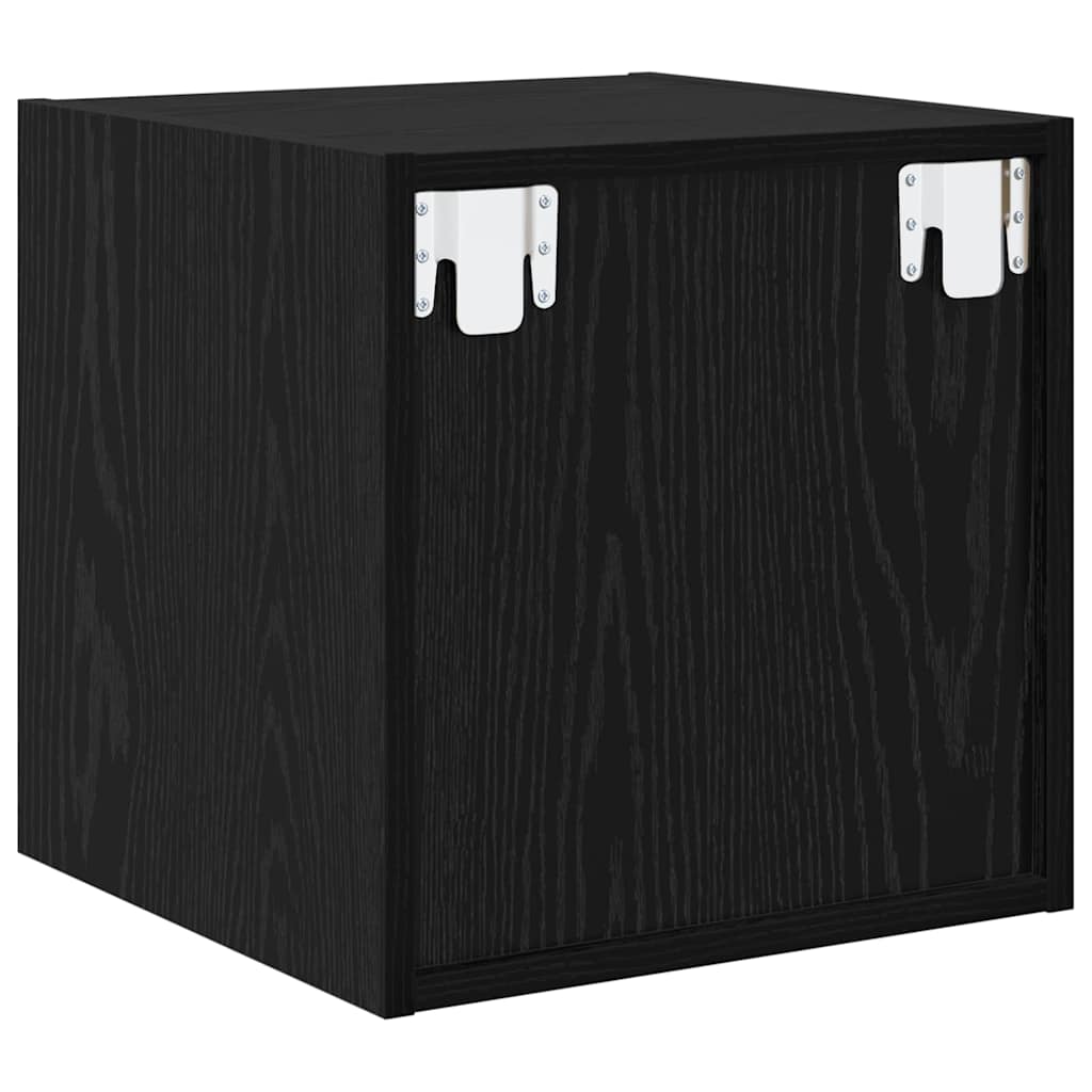 Ormar za Zid 2 pcs Crni hrast 37 x 37 x 37 cm Konstruirano drvo