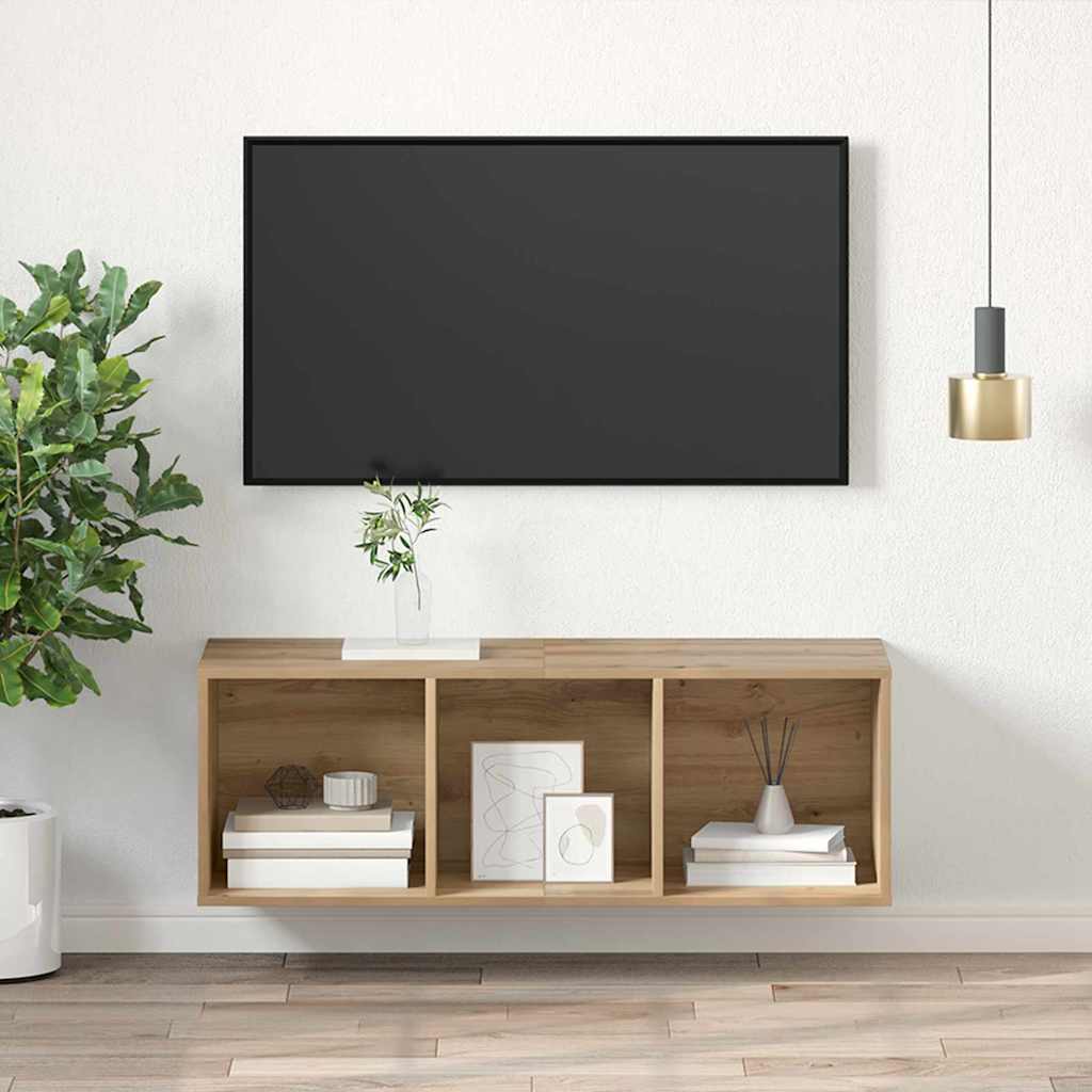 Set TV komoda Zidne Umjetnički hrast 37 x 37 x 107 cm