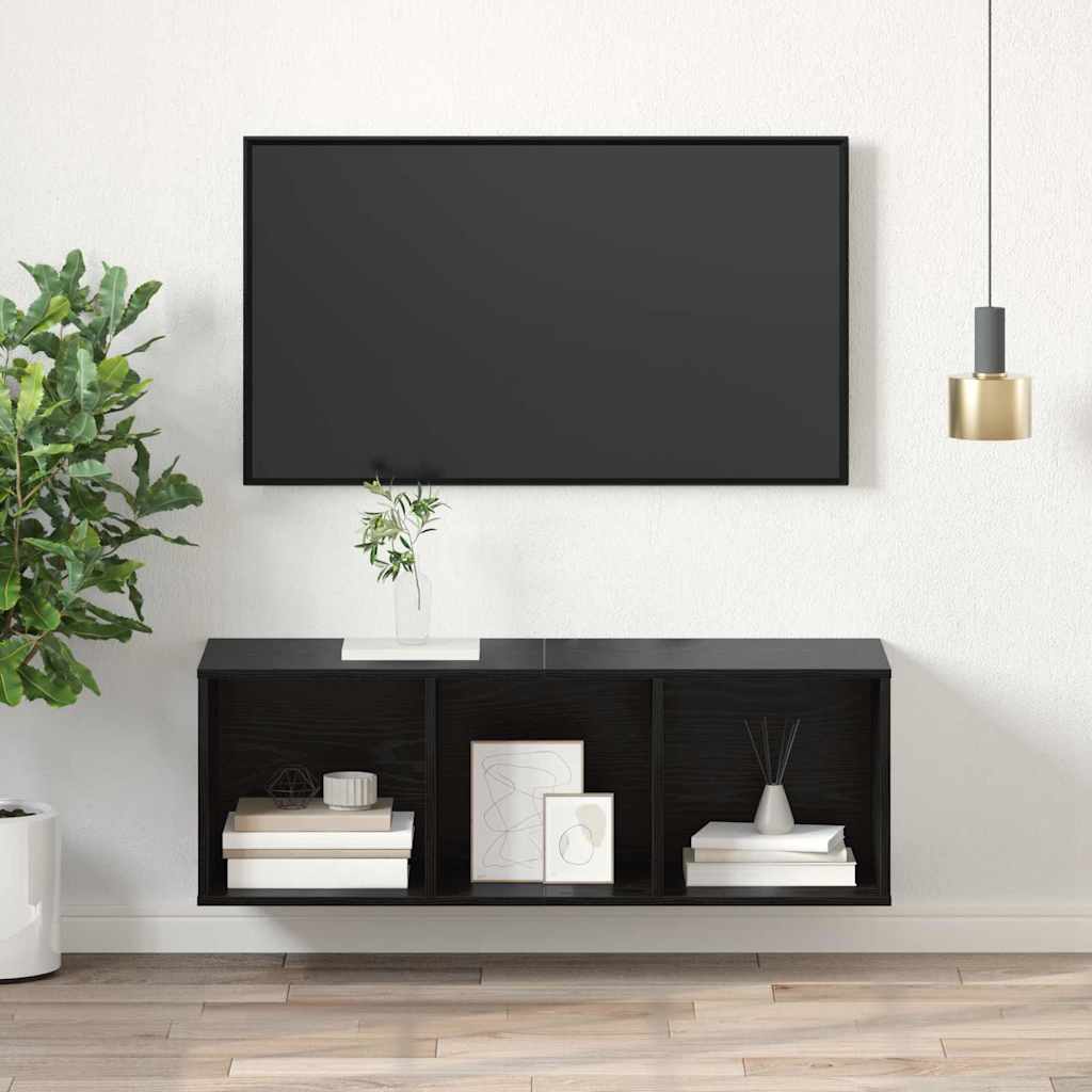 Set TV komoda Crni hrast 37 x 37 x 107 cm Konstruirano drvo