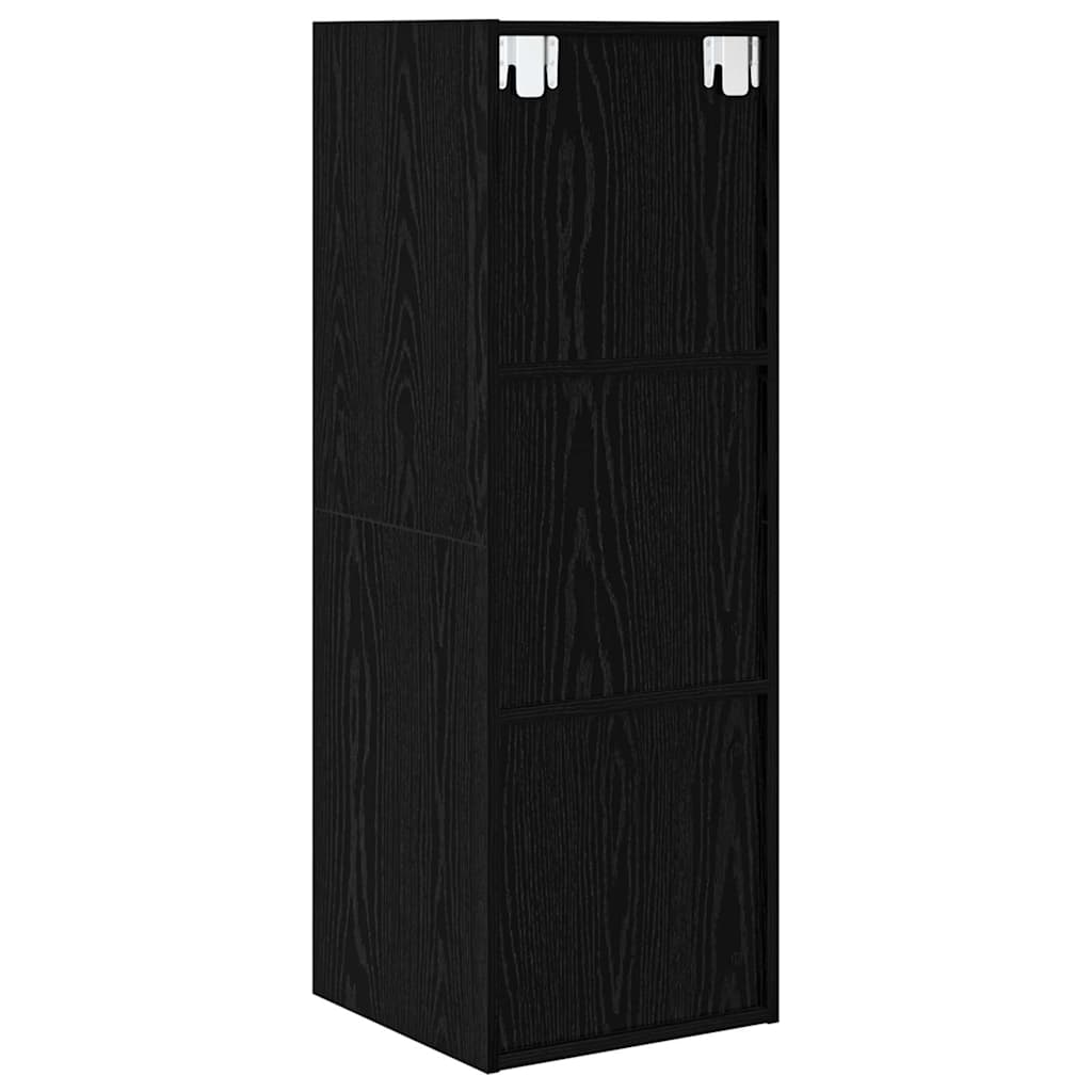 Set TV komoda Crni hrast 37 x 37 x 107 cm Konstruirano drvo