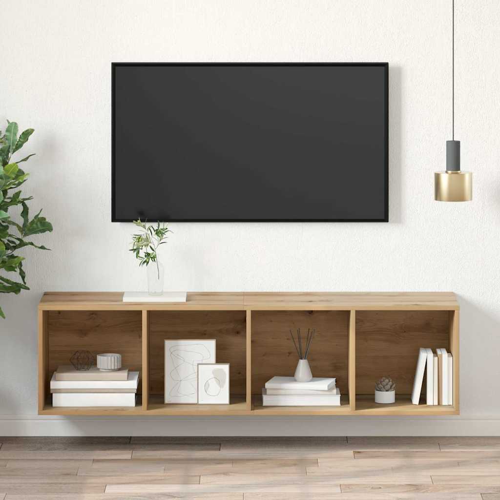 Set TV komoda Zidne Umjetnički hrast 37 x 37 x 142,5 cm