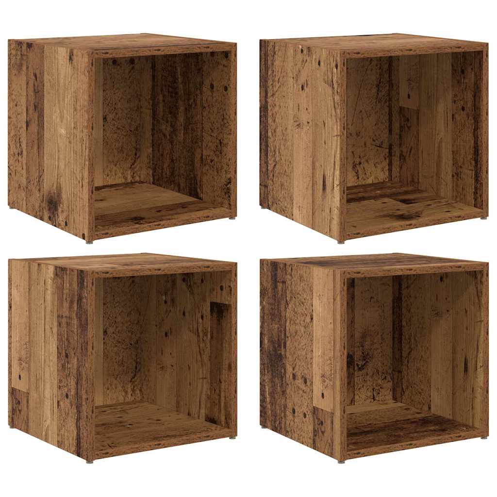 Set TV komoda Zidne 4 pcs Staro drvo 37 x 35 x 37,5 cm