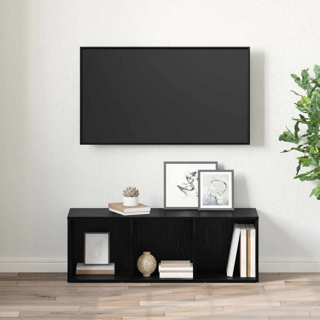 Set TV komoda Zidne Crna 72 x 35 x 37 cm Konstruirano drvo