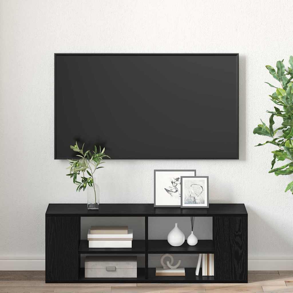 Set TV komoda Crni hrast 102 x 35 x 35 cm Konstruirano drvo