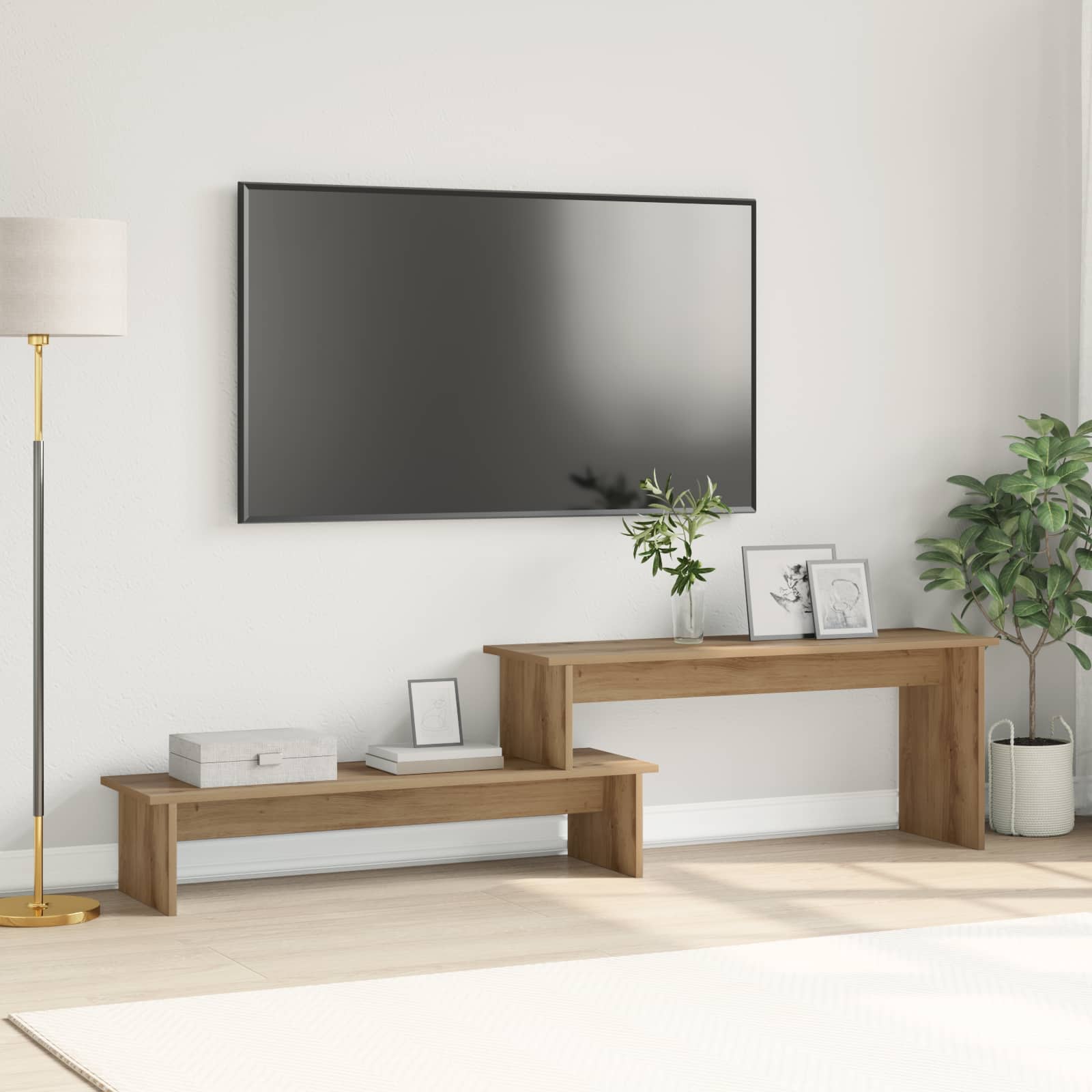 Set TV komoda Zidne Umjetnički hrast 180,5 x 30 x 43 cm