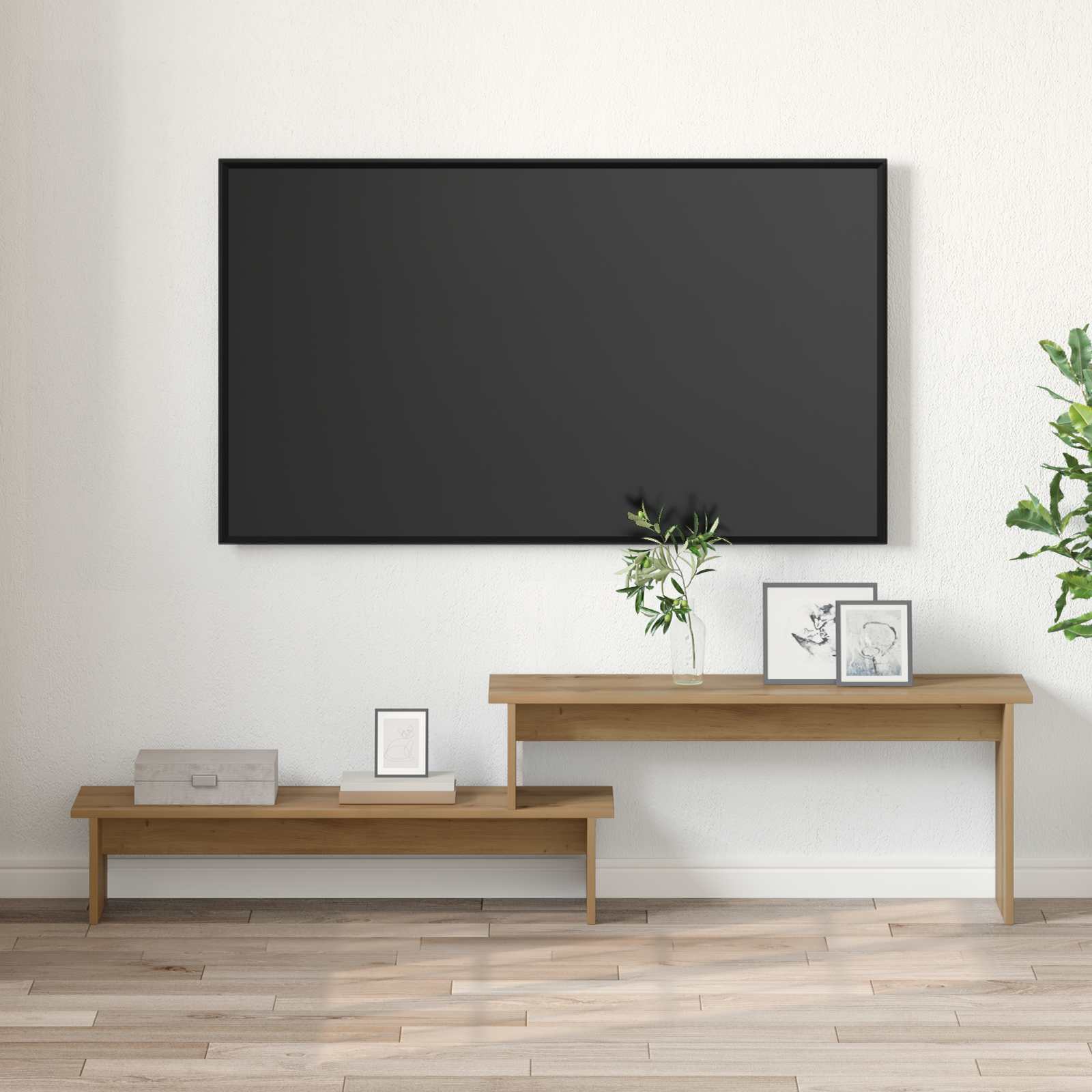 Set TV komoda Zidne Umjetnički hrast 180,5 x 30 x 43 cm
