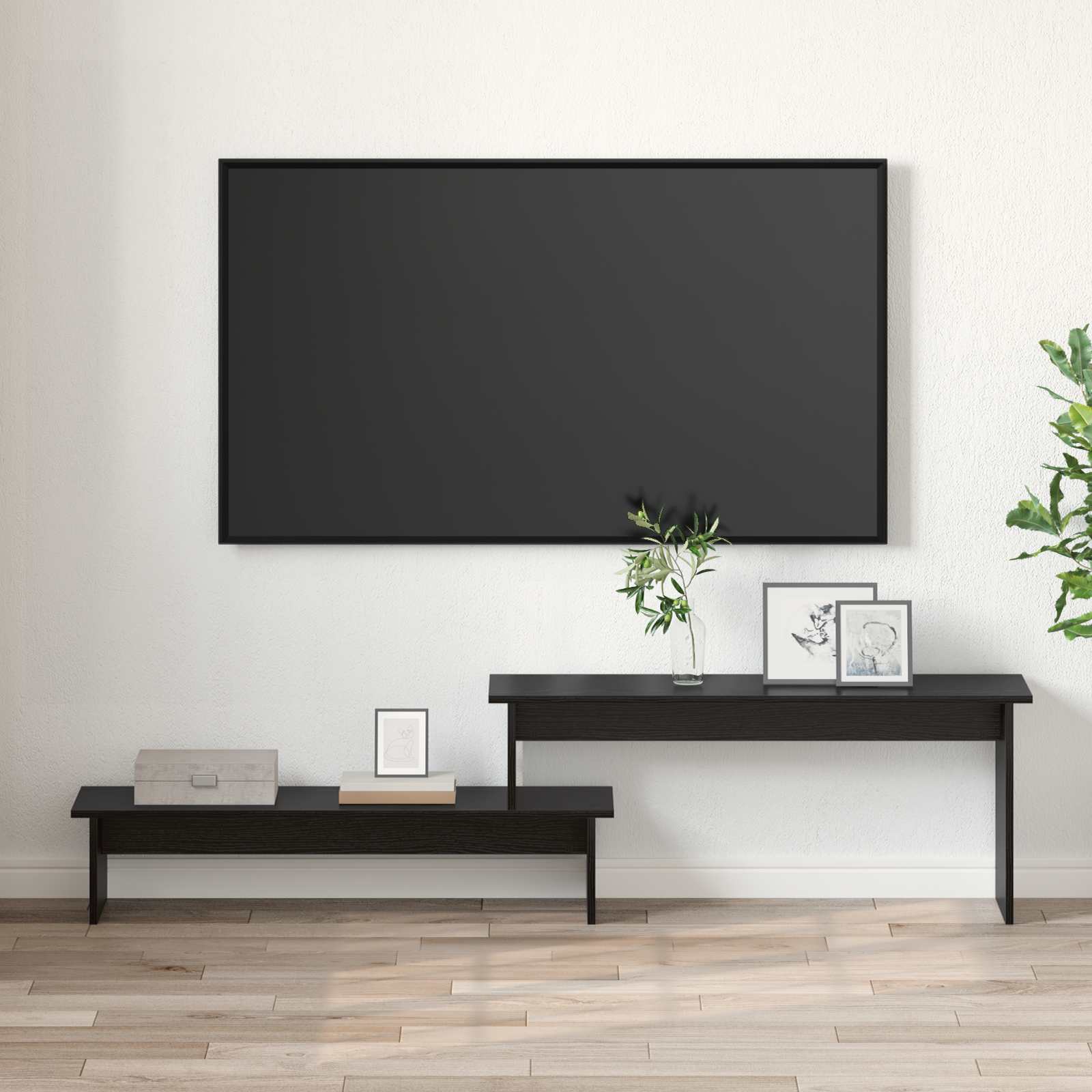 Set TV komoda Crni hrast 180,5 x 30 x 43 cm Konstruirano drvo