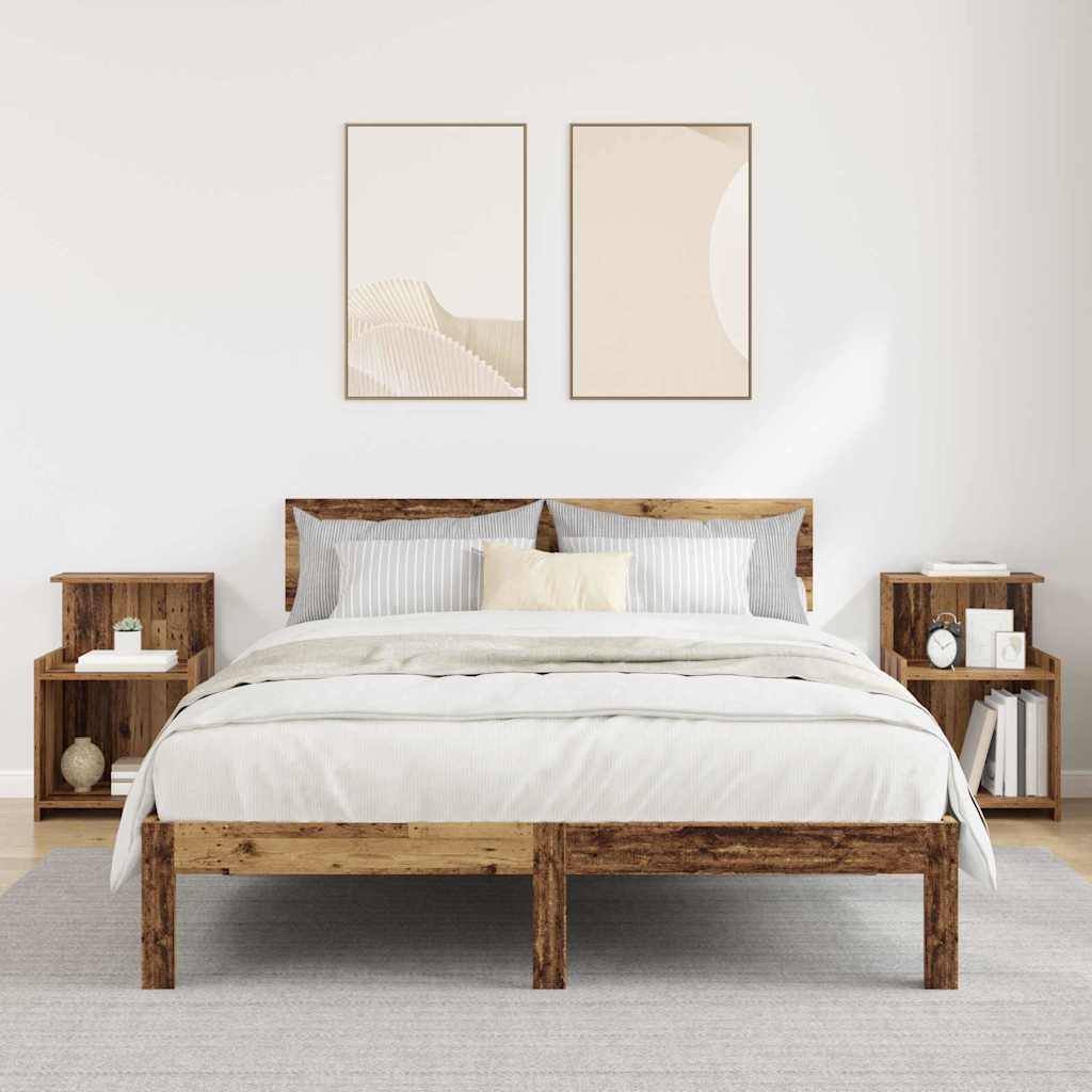 Noćni ormar 2 pcs Staro drvo 40 x 35 x 60 cm Konstruirano drvo