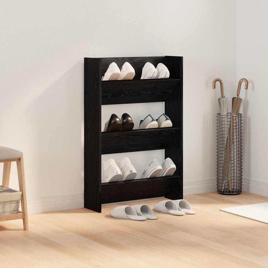 Ormar za cipele Crni hrast 60 x 18 x 90 cm Konstruirano drvo