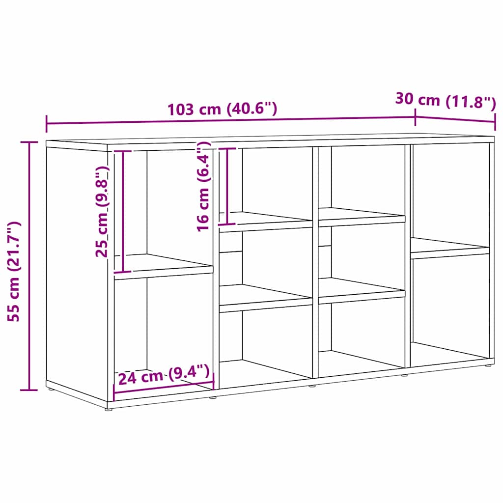 Klupa za cipele Staro drvo 103 x 30 x 54,5 cm Konstruirano drvo