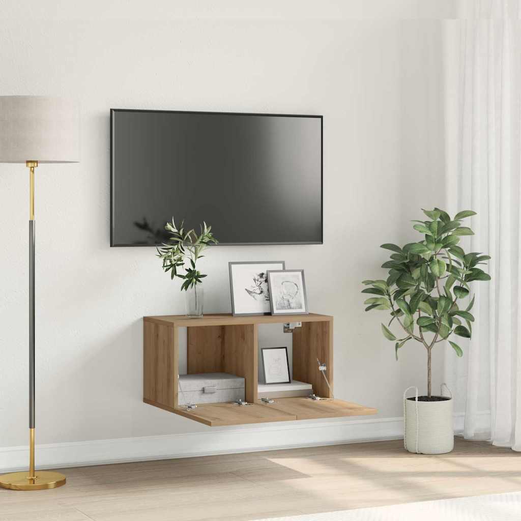 Set TV komoda Zidne Smeđa 60 x 30 x 30 cm Konstruirano drvo