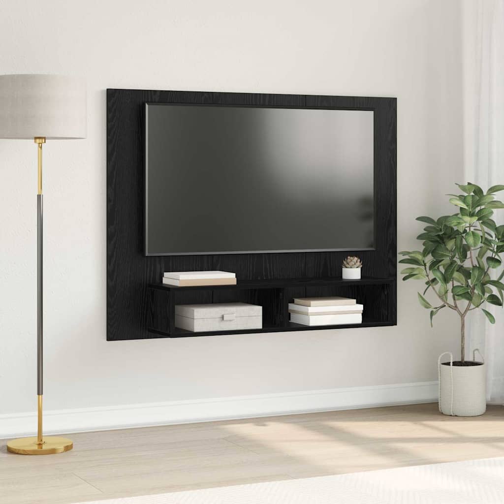 Set TV komoda Crni hrast 120 x 23,5 x 90 cm Konstruirano drvo