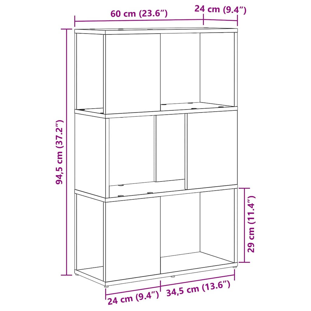 Set TV komoda Zidne Smeđa 60 x 24 x 94,5 cm Konstruirano drvo