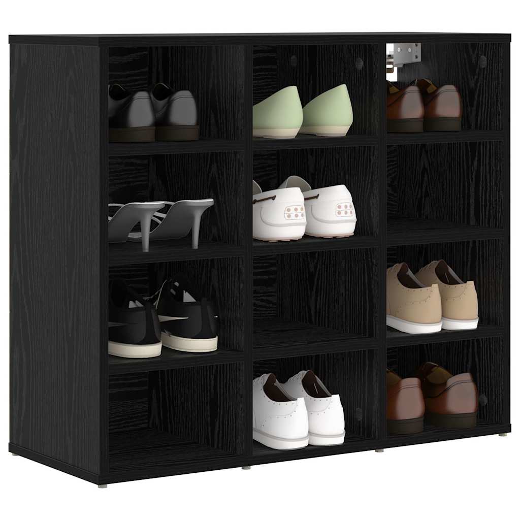 Ormar za cipele Crni hrast 77,5 x 30 x 67 cm Konstruirano drvo
