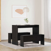 Blagovaonski set 2 pcs Crni hrast Konstruirano drvo