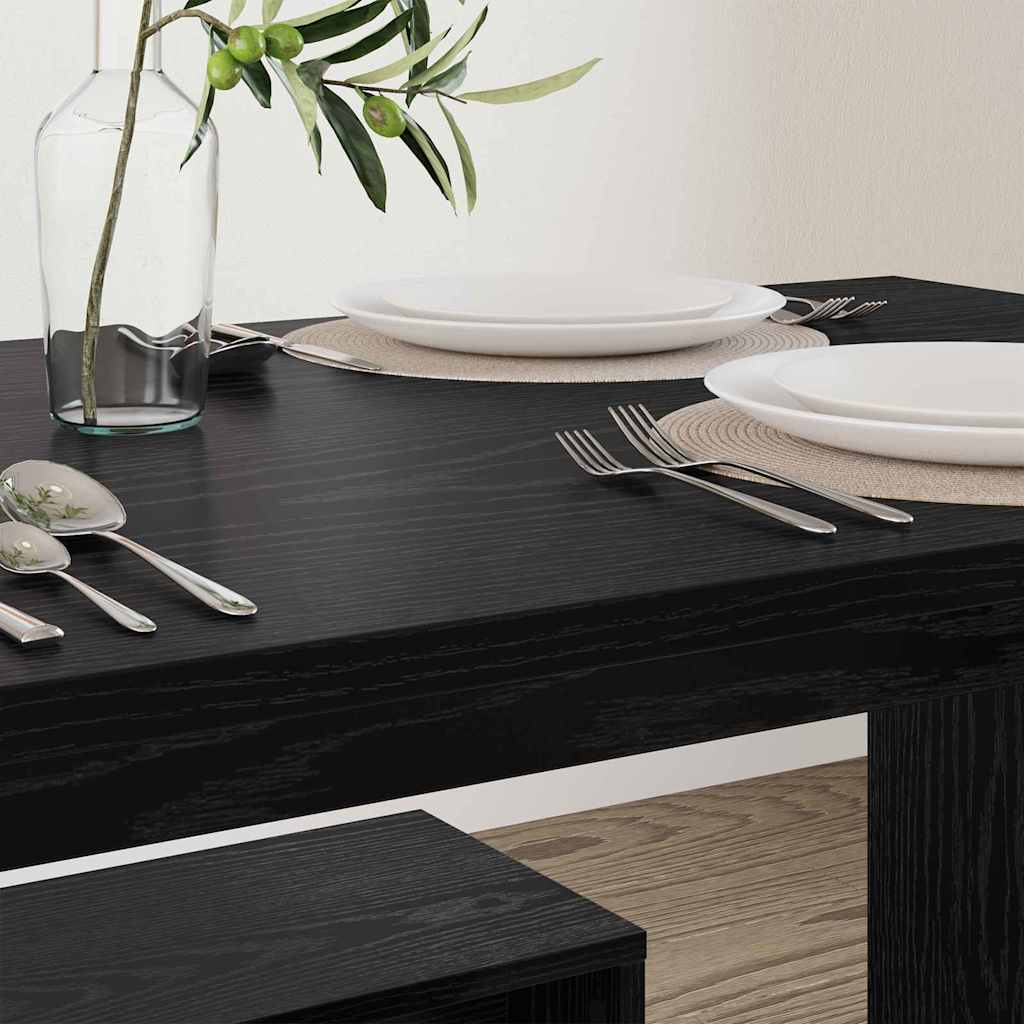 Blagovaonski set 2 pcs Crni hrast Konstruirano drvo