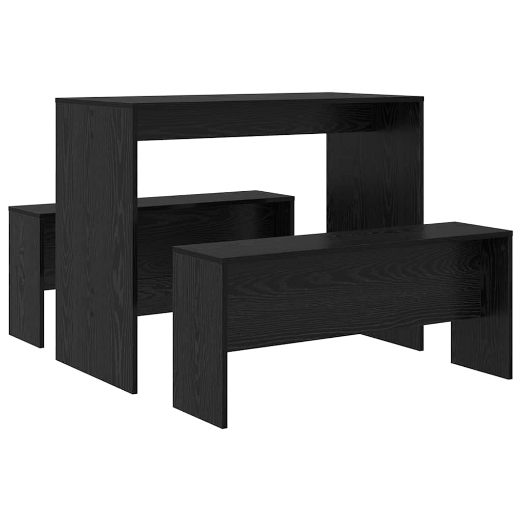 Blagovaonski set 2 pcs Crni hrast Konstruirano drvo