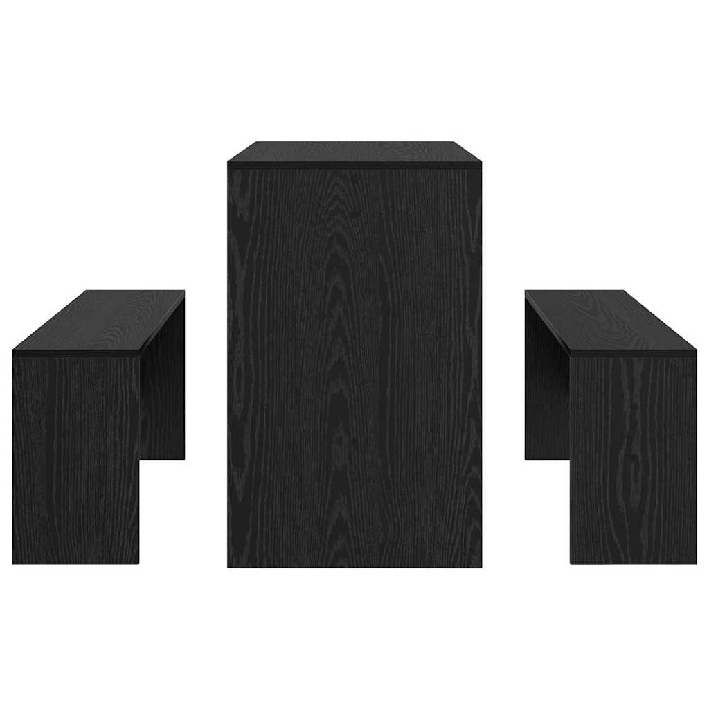 Blagovaonski set 2 pcs Crni hrast Konstruirano drvo