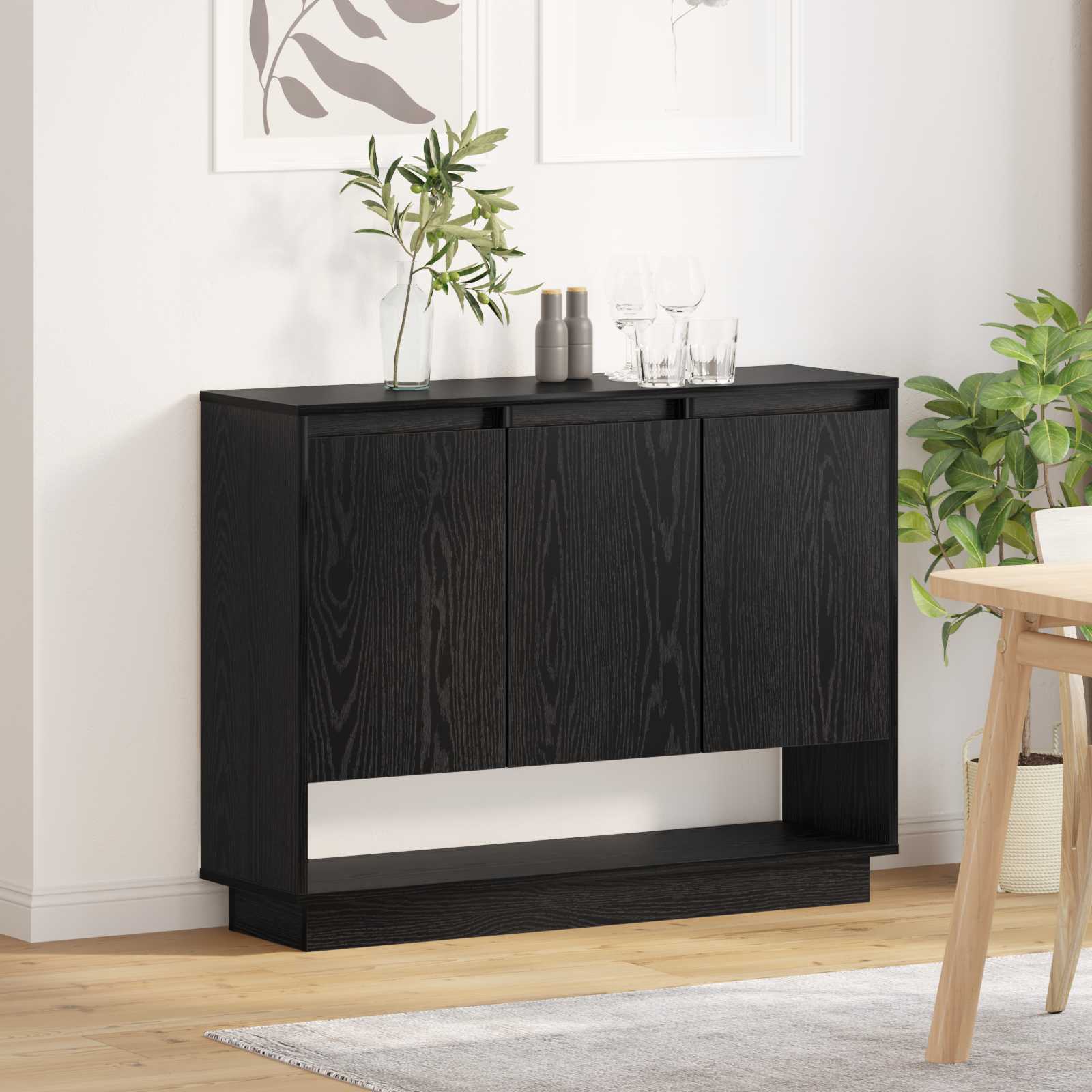 Kreveta Crni hrast 97 x 29 x 75 cm Konstruirano drvo