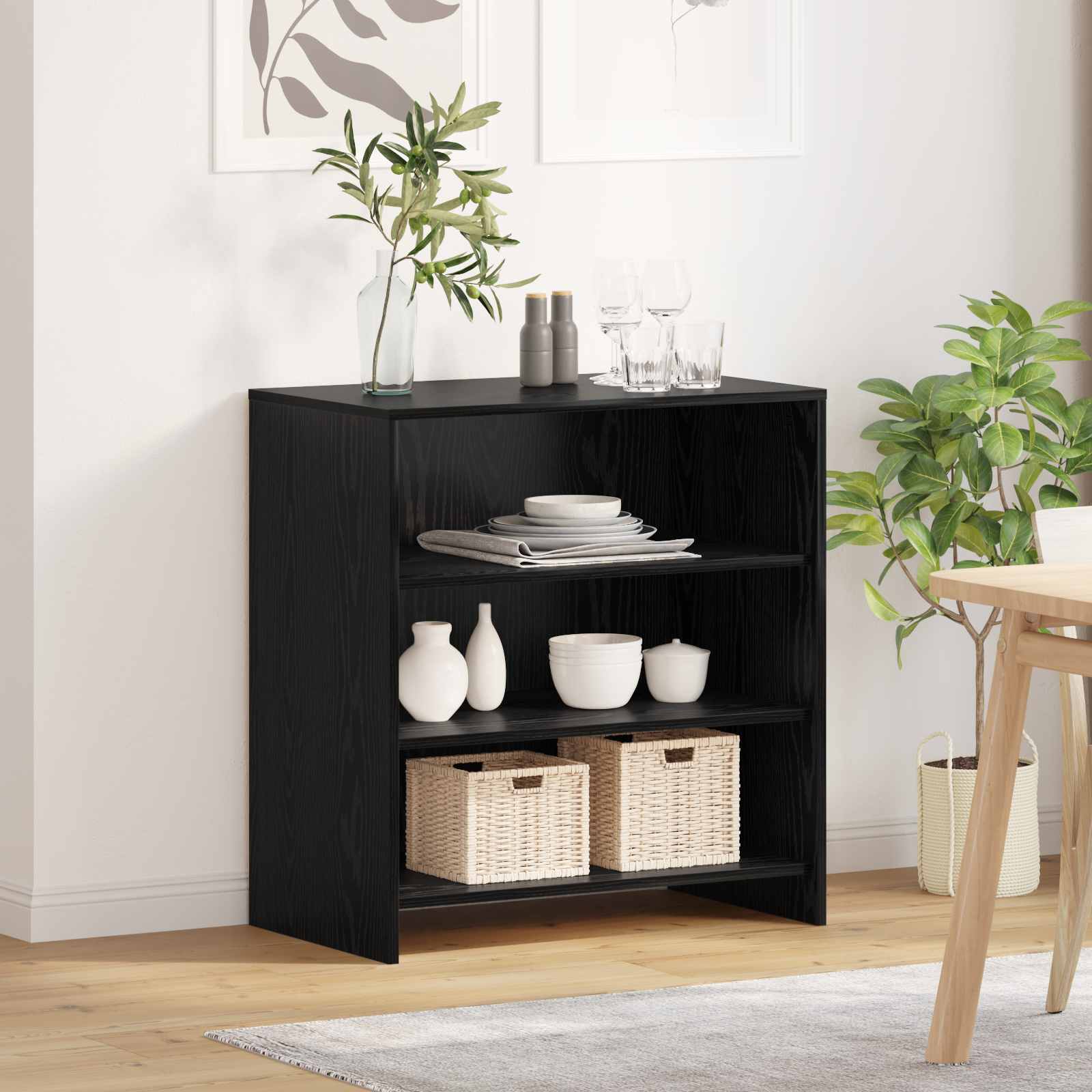 Kreveta Crna 70 x 41 x 75 cm Konstruirano drvo
