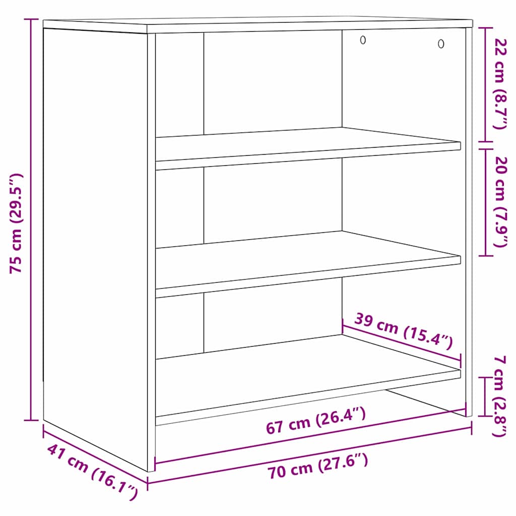 Kreveta Crna 70 x 41 x 75 cm Konstruirano drvo