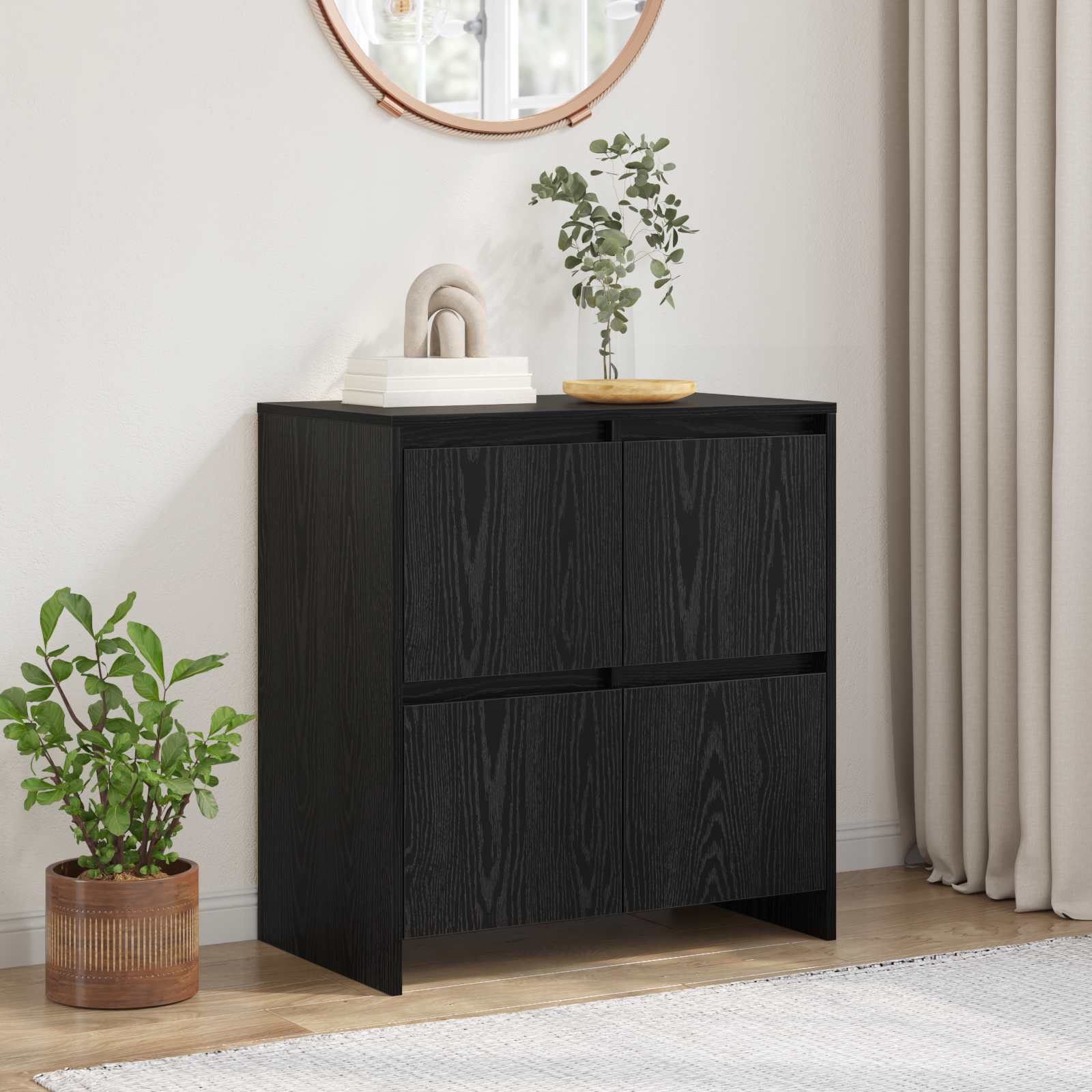 Kreveta Crni hrast 70 x 41 x 75 cm Konstruirano drvo