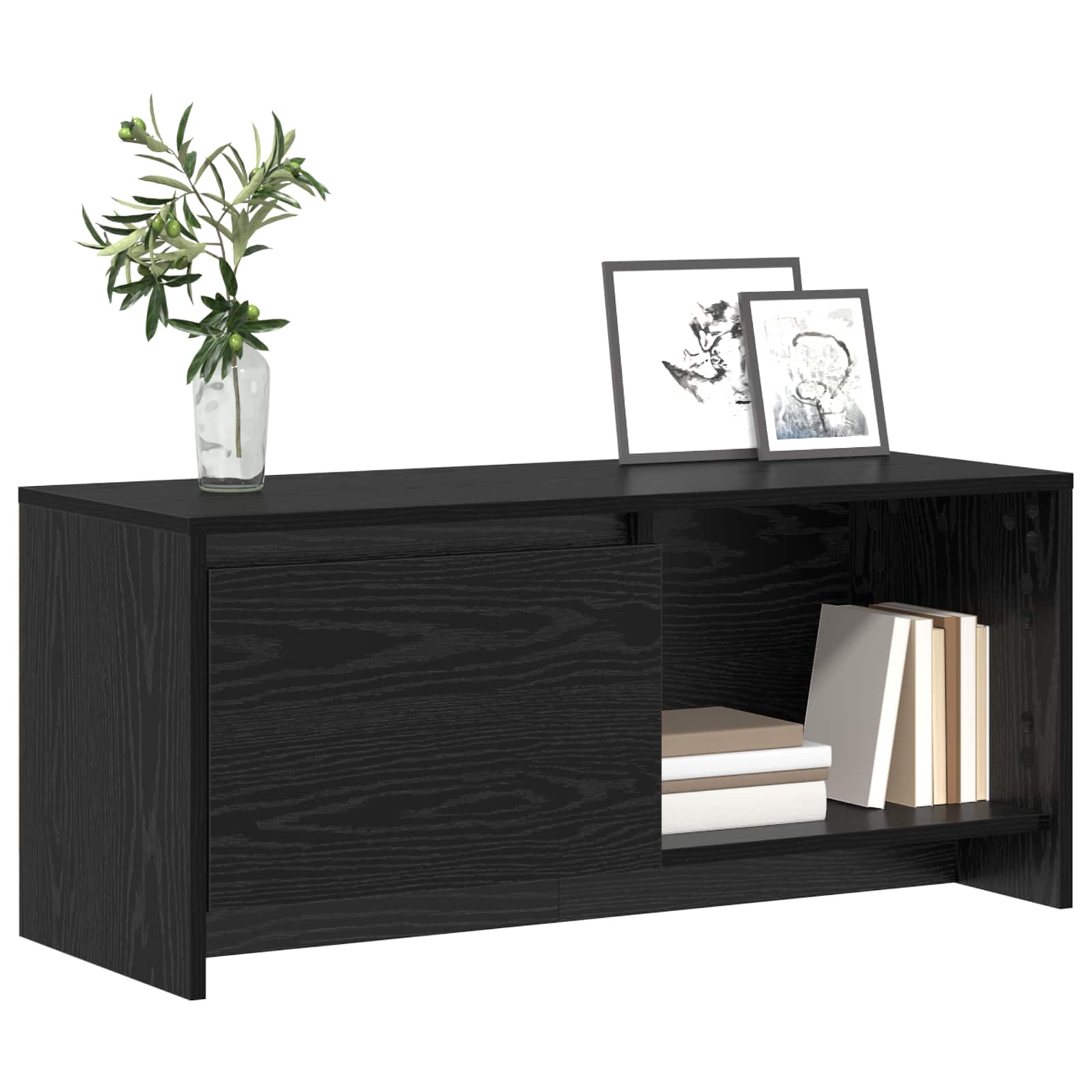 Set TV komoda Crni hrast 90 x 35 x 40 cm Konstruirano drvo
