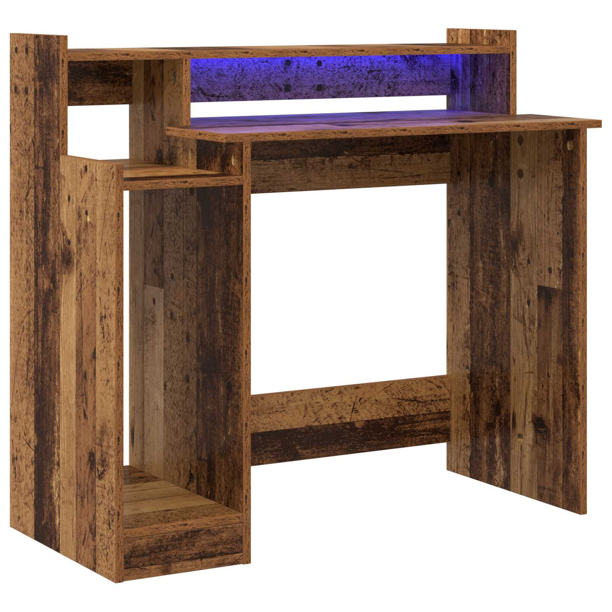 Stol S LED lampica Staro drvo 97 x 45 x 90 cm Konstruirano drvo
