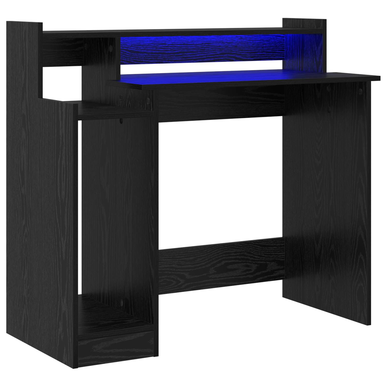 Stol S LED lampica Crni hrast 97 x 45 x 90 cm Konstruirano drvo