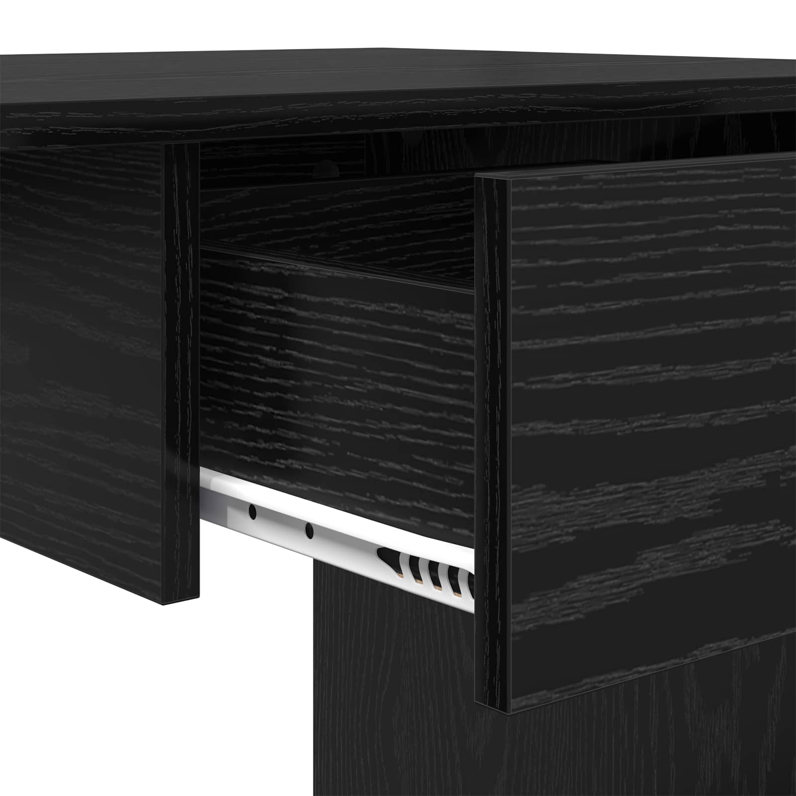 Stol s ladicama Crni hrast 100 x 50 x 76 cm Konstruirano drvo